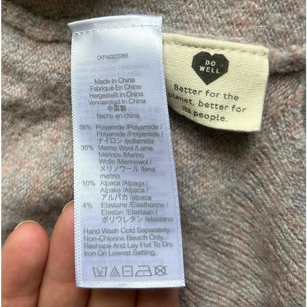 Madewell Merino Wool/Alpaca blend cozy walker cardigan with two pockets size XS